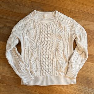J.Crew Crewcuts Cream Cable Knit Sweater